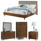 Flexsteel Ludwig 5-Piece Queen Bedroom Set in Walnut, , large