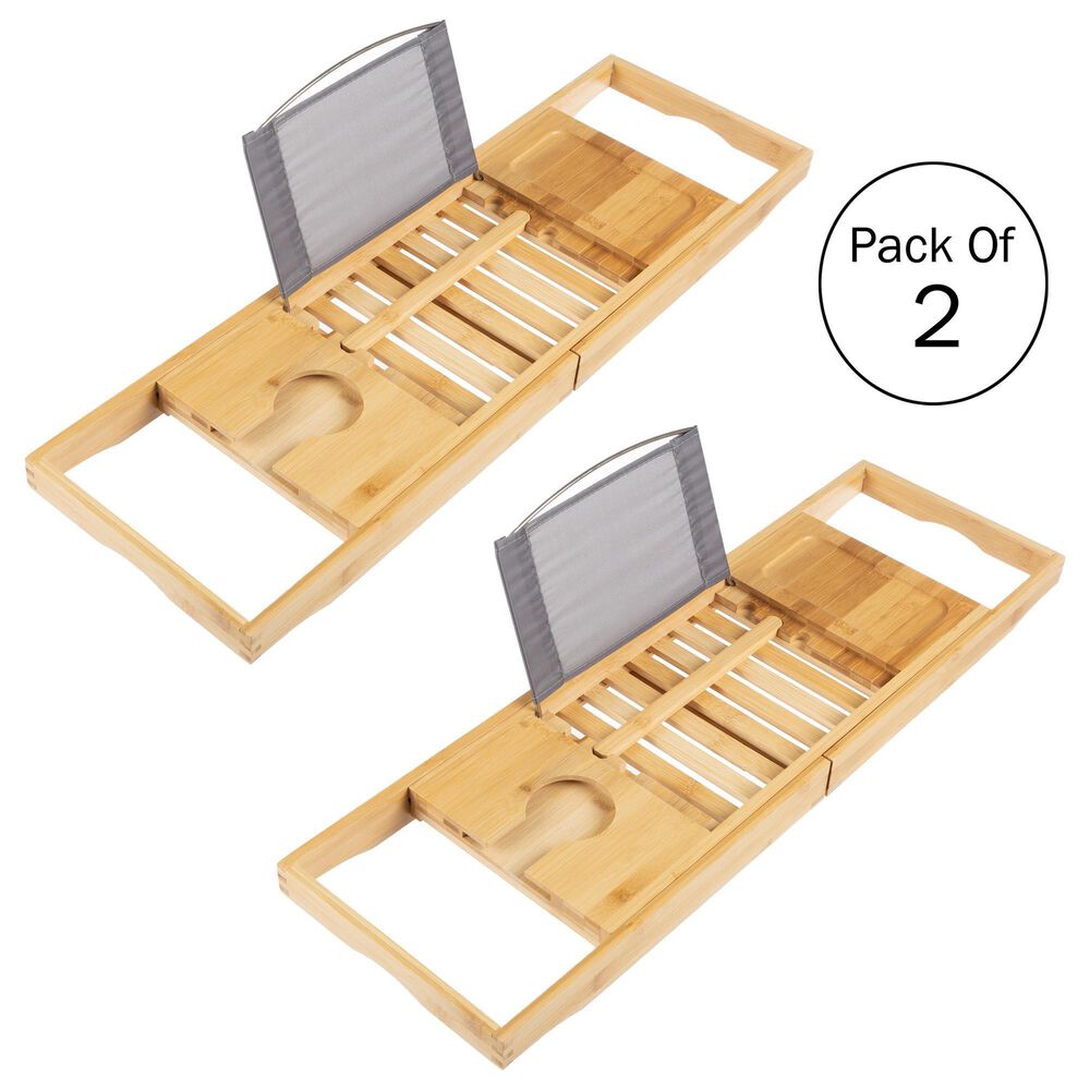 Timberlake Bathtub Tray in Natural &#40;Set of 2&#41;, , large