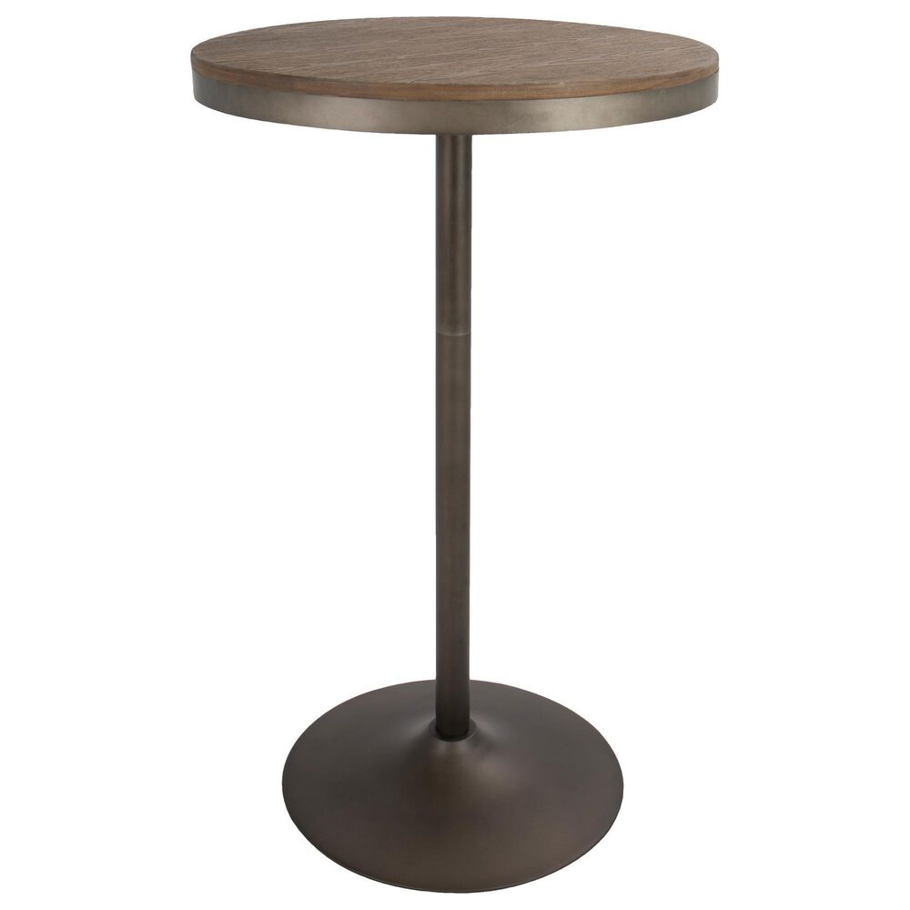 Lumisource Dakota Versatile Bar or Dinette Height Table in Brown and Antique Bronze with Assembly, , large