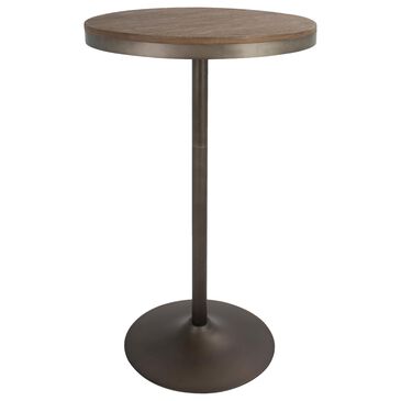 Lumisource Dakota Versatile Bar or Dinette Height Table in Brown and Antique Bronze with Assembly, , large