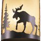 Vaxcel Yellowstone 1-Light Moose Wall Sconce in Burnished Bronze, , large