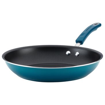Rachael Ray 12.5" Nonstick Frying Pan in Marine Blue, , large