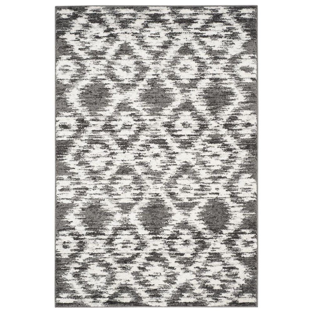 Safavieh Adirondack ADR118R-4 4&#39; x 6&#39; Charcoal/Ivory Area Rug, , large