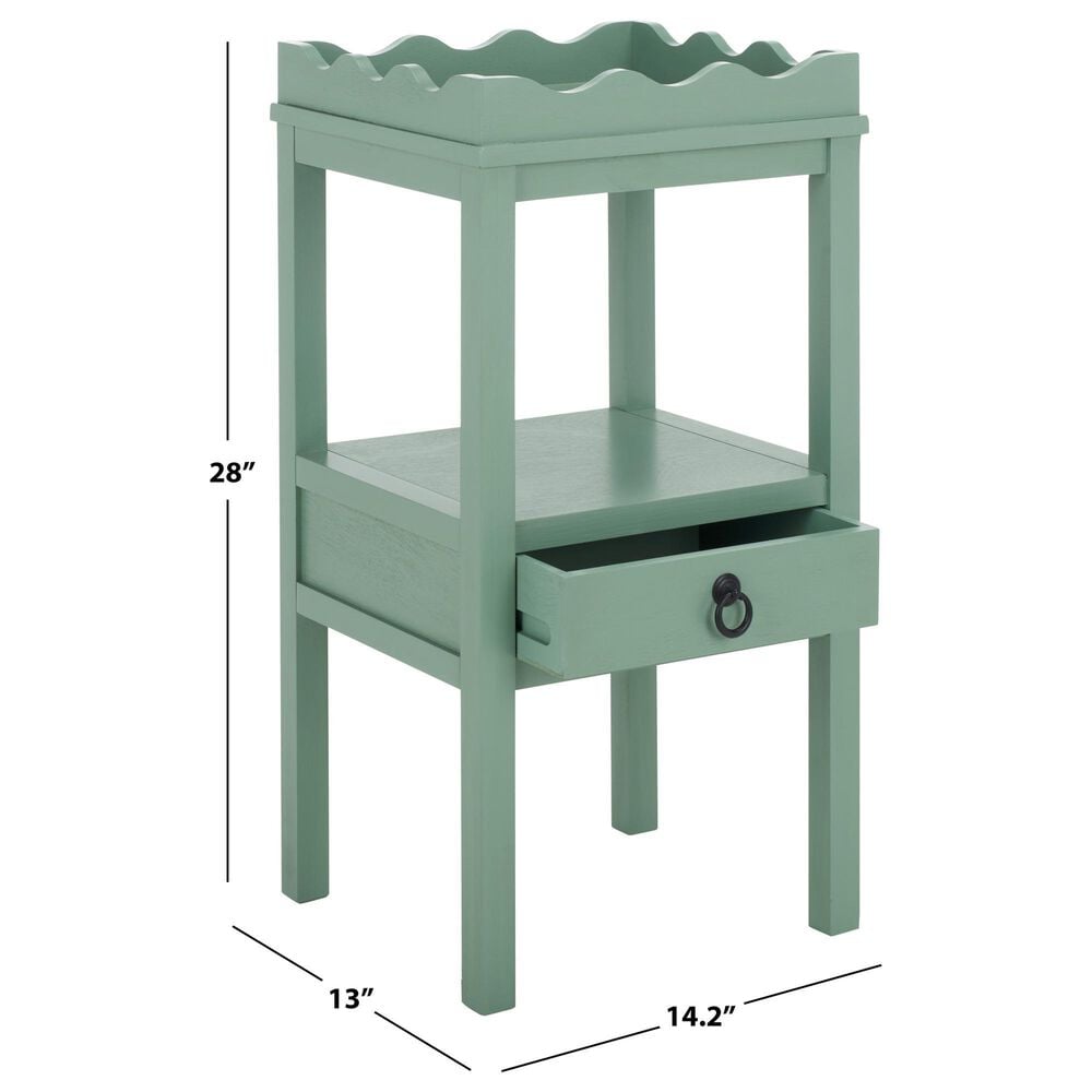 Safavieh Darlyn One Drawer Accent Table in Sage Green, , large