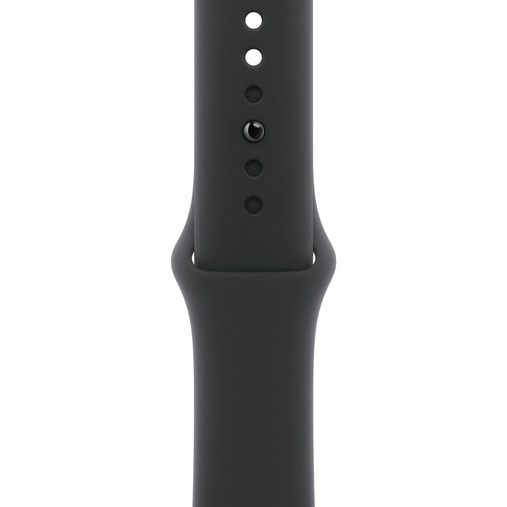 Apple Watch Series 11 (GPS) 42mm Aluminum Case with Black Sport Band - M/L in Space Gray and 2-Year AppleCare+, , large