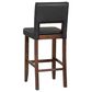 Linon Home Decor Vega Bar Stool with Black Cushion in Espresso, , large