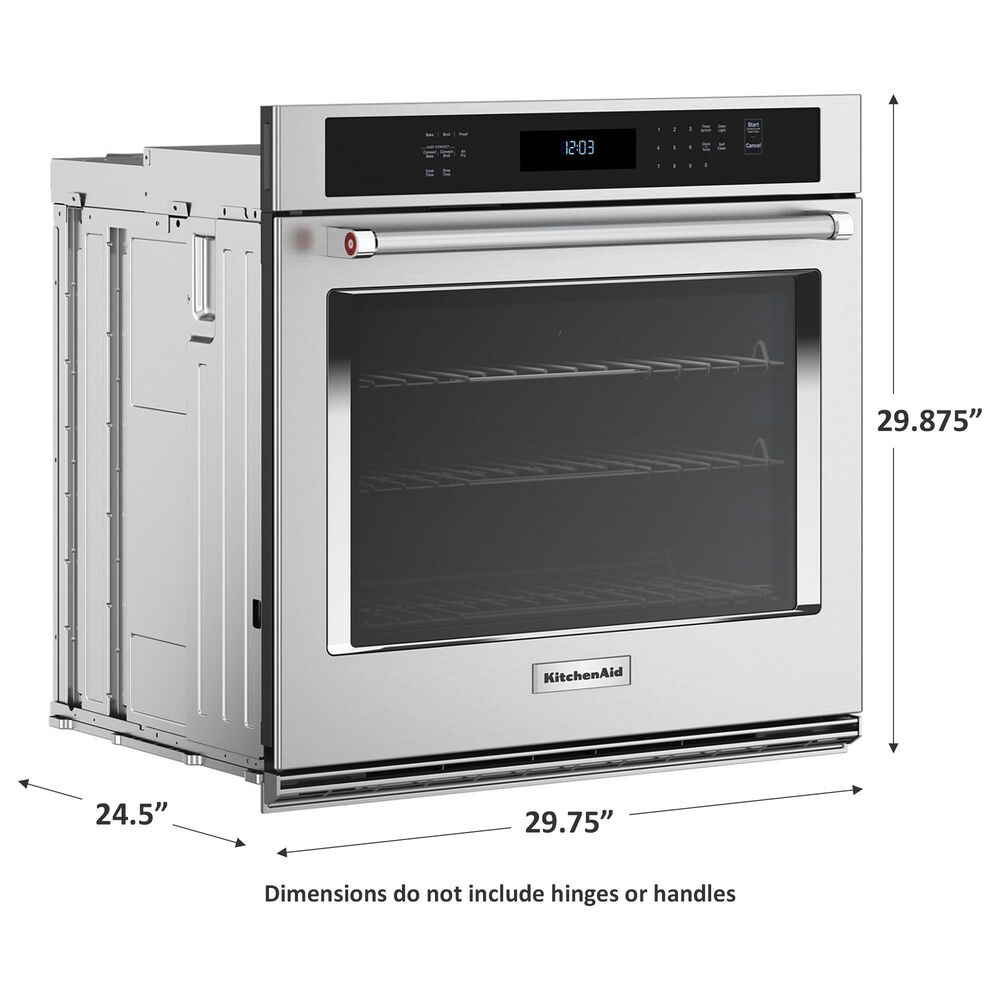 KitchenAid 30&quot; Single Wall Oven with Air Fry Mode in PrintShield Stainless Steel, , large