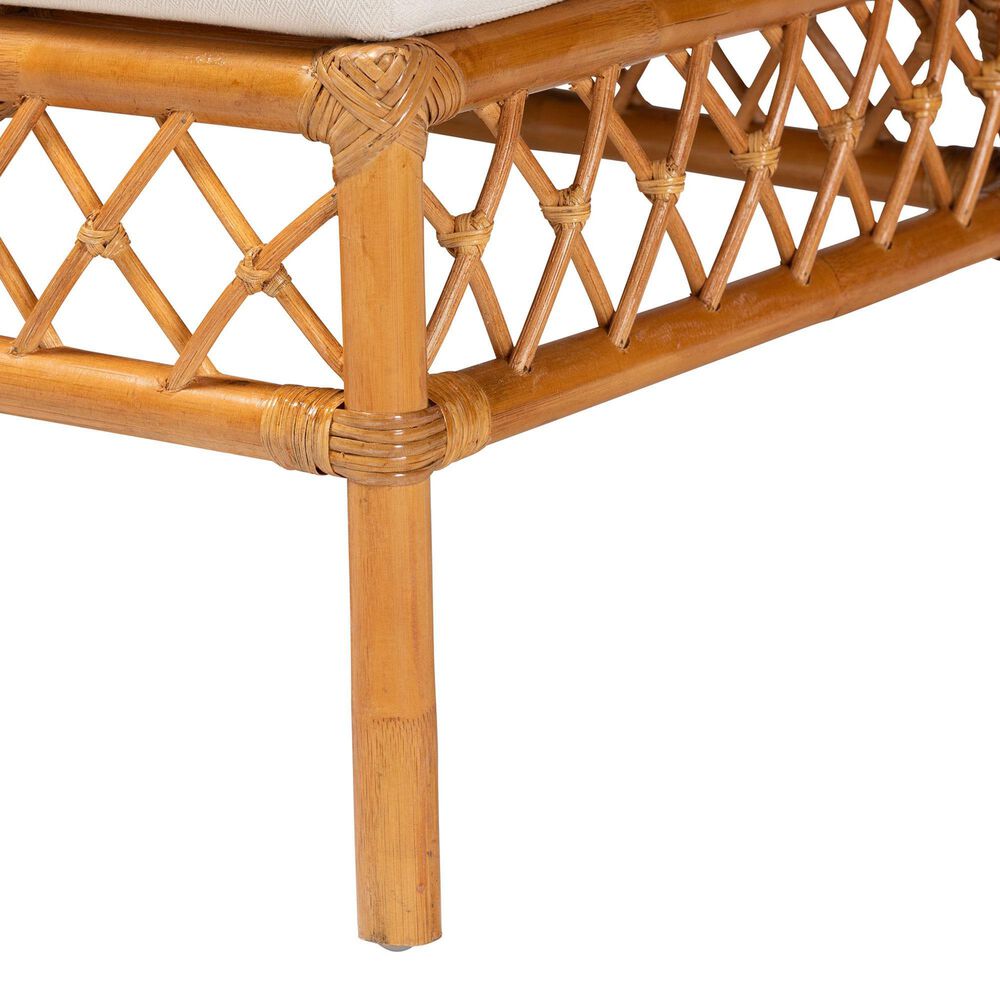 Baxton Studio Capella Dining Bench in Light Honey, , large