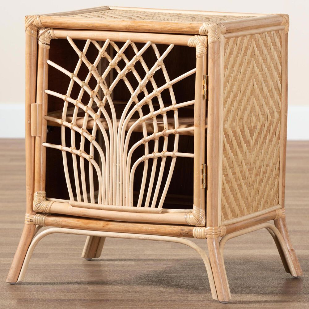 Baxton Studio Danna 2-Shelf Nightstand in Natural Brown, , large