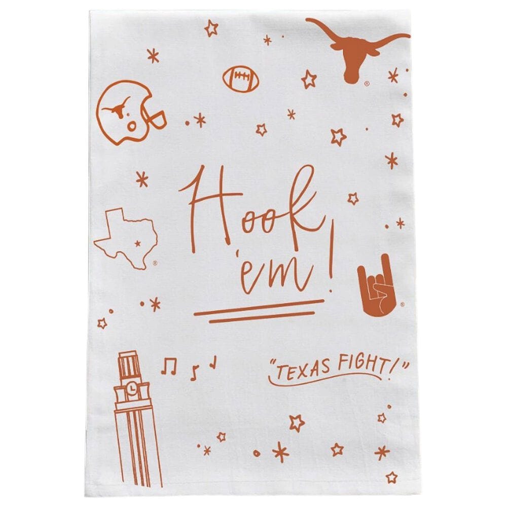 Valiant Gifts Texas Confetti Tea Towel in Burn Orange, , large