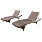 Noble House Salem Patio Chaise Lounge in Mixed Mocha (Set of 2), , large