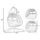 Hearth and Haven Outdoor Hanging Egg Chair with Stand in Beige, , large