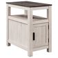 Ashley Fendenmore Chairside End Table in Antiqued White and Gray, , large