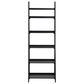 Linon Home Decor Charlotte 5-Shelf Ladder Bookcase in Black, , large