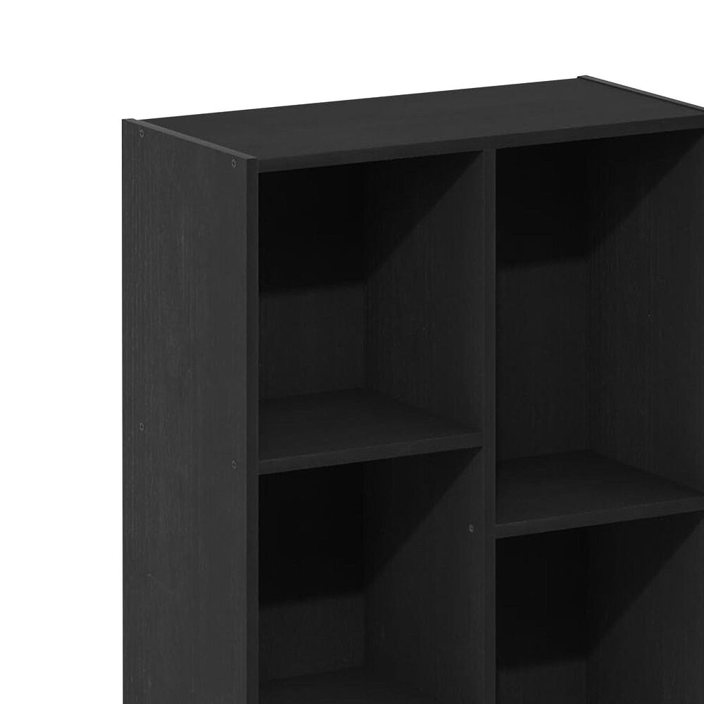 HOMLUX 7-Cube Reversible Open Shelf Storage Bookshelf in Blackwood, , large