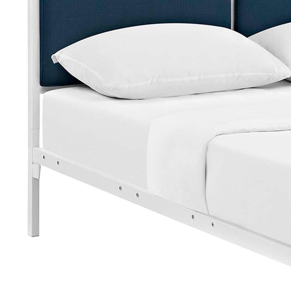 Modway Della Gray Fabric King Platform Bed in White, , large