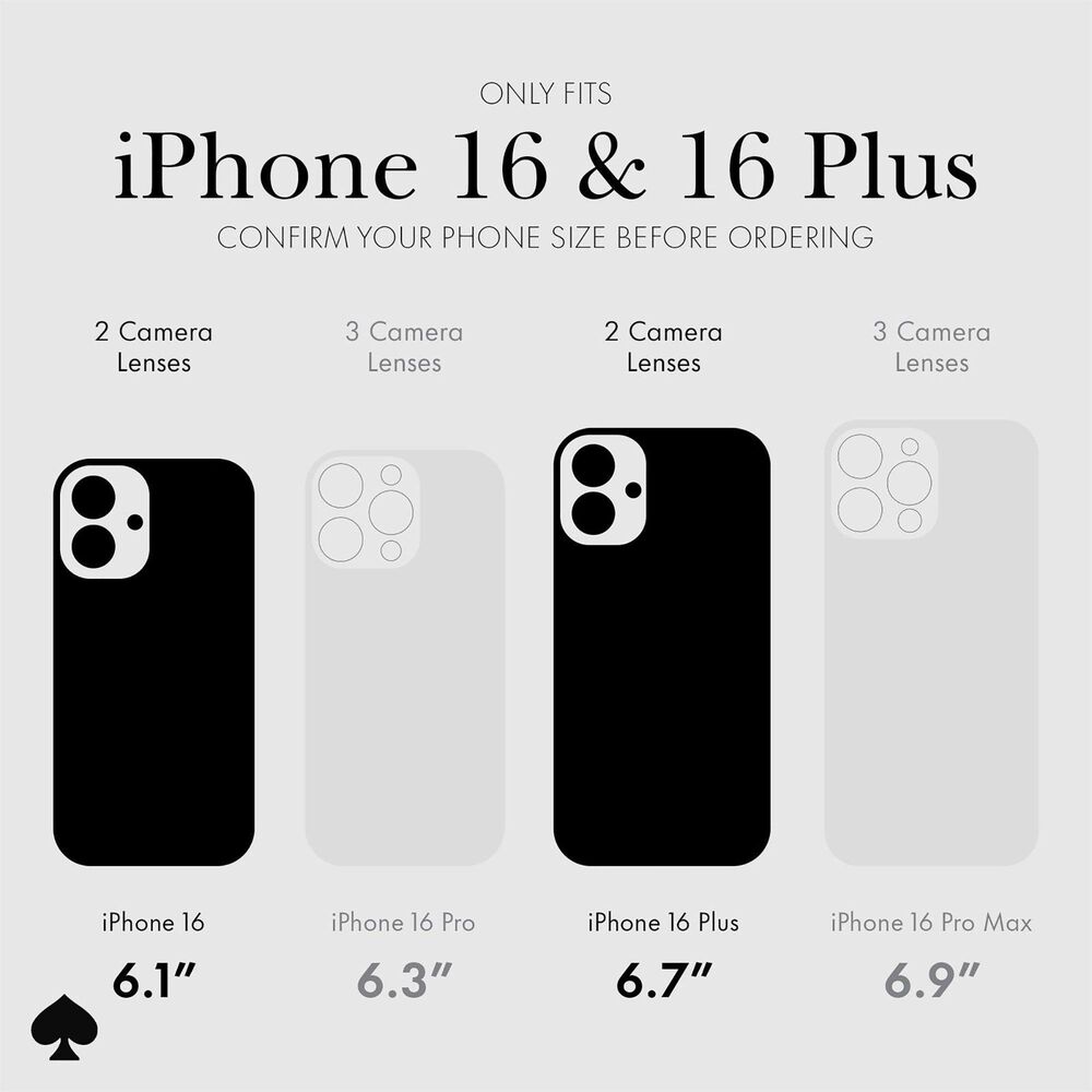 Kate Spade Aluminum Ring Lens Protector for iPhone 16 / iPhone 16 Plus in Stone, , large