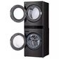 LG WashTower with 5.0 Cu. Ft. Washer, 7.4 Cu. Ft. Gas Dryer and Mirror Steam Clothing Styler in Black Steel, , large