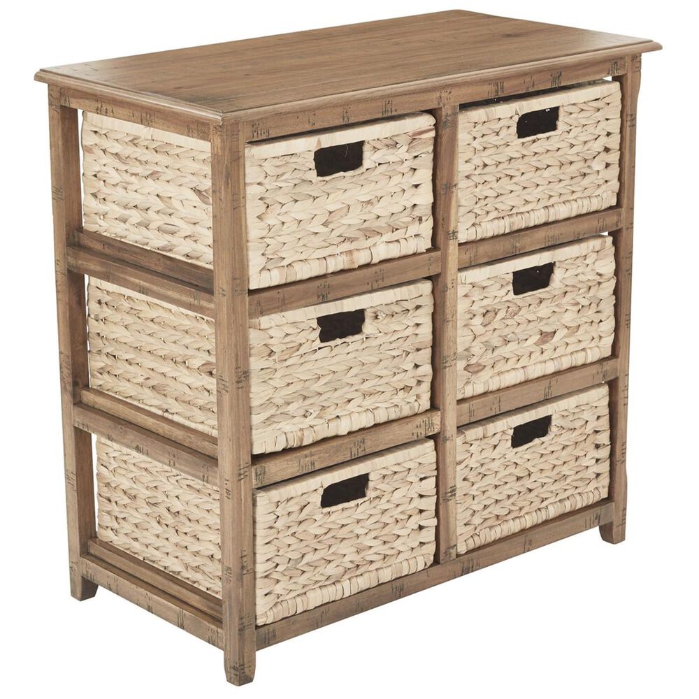 OSP Home Sheridan 6-Drawer 6-Basket Storage in Distressed Toffee, , large