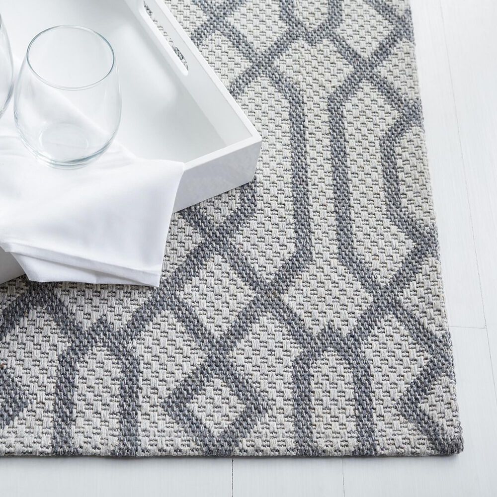 Safavieh Martha Stewart Cotton 2&#39; x 8&#39; Silver and Grey Runner, , large