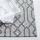 Safavieh Martha Stewart Cotton 2" x 8" Silver and Grey Runner, , large