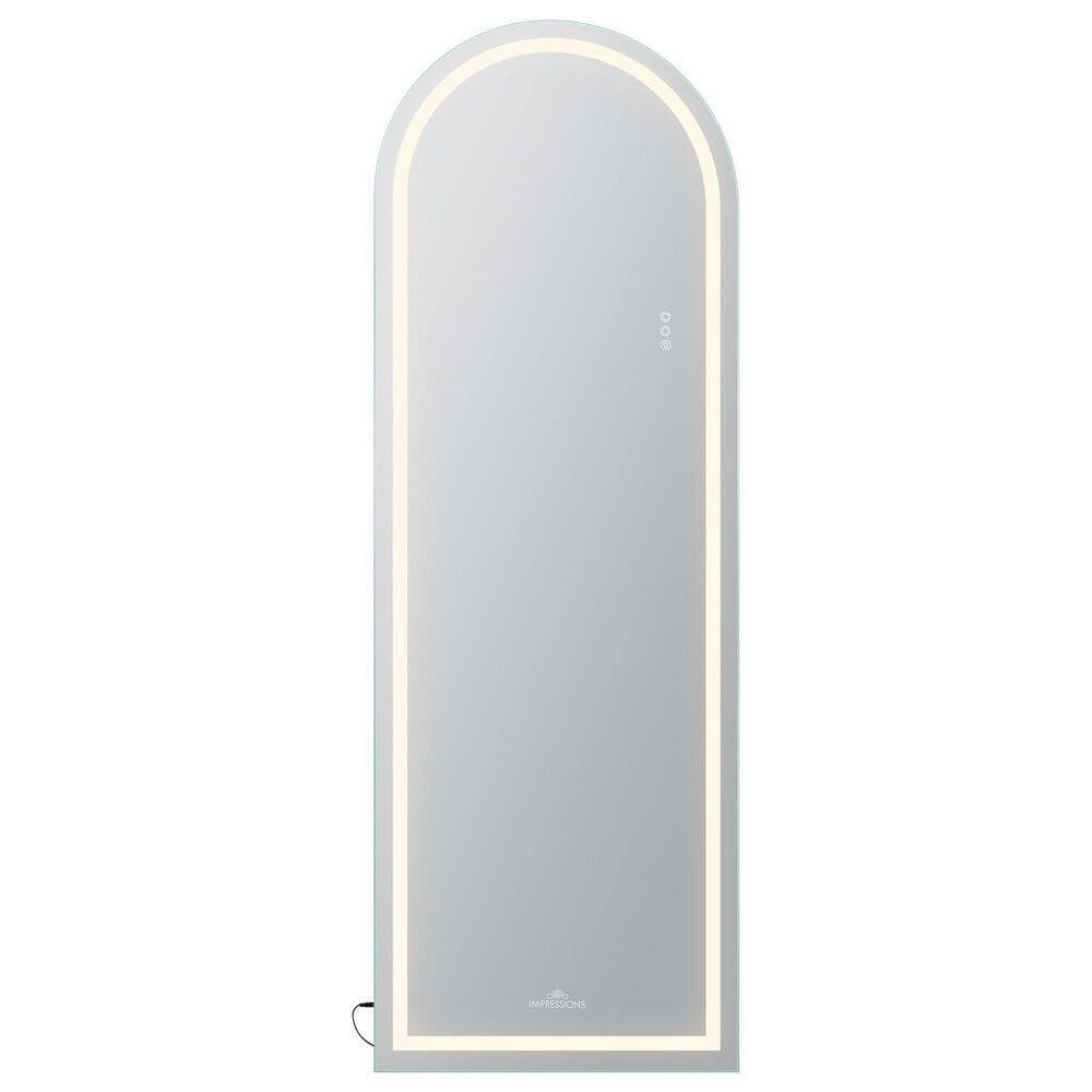 Impressions Vanity Stage Lite Arch Full Length Vanity Mirror in Silver, , large