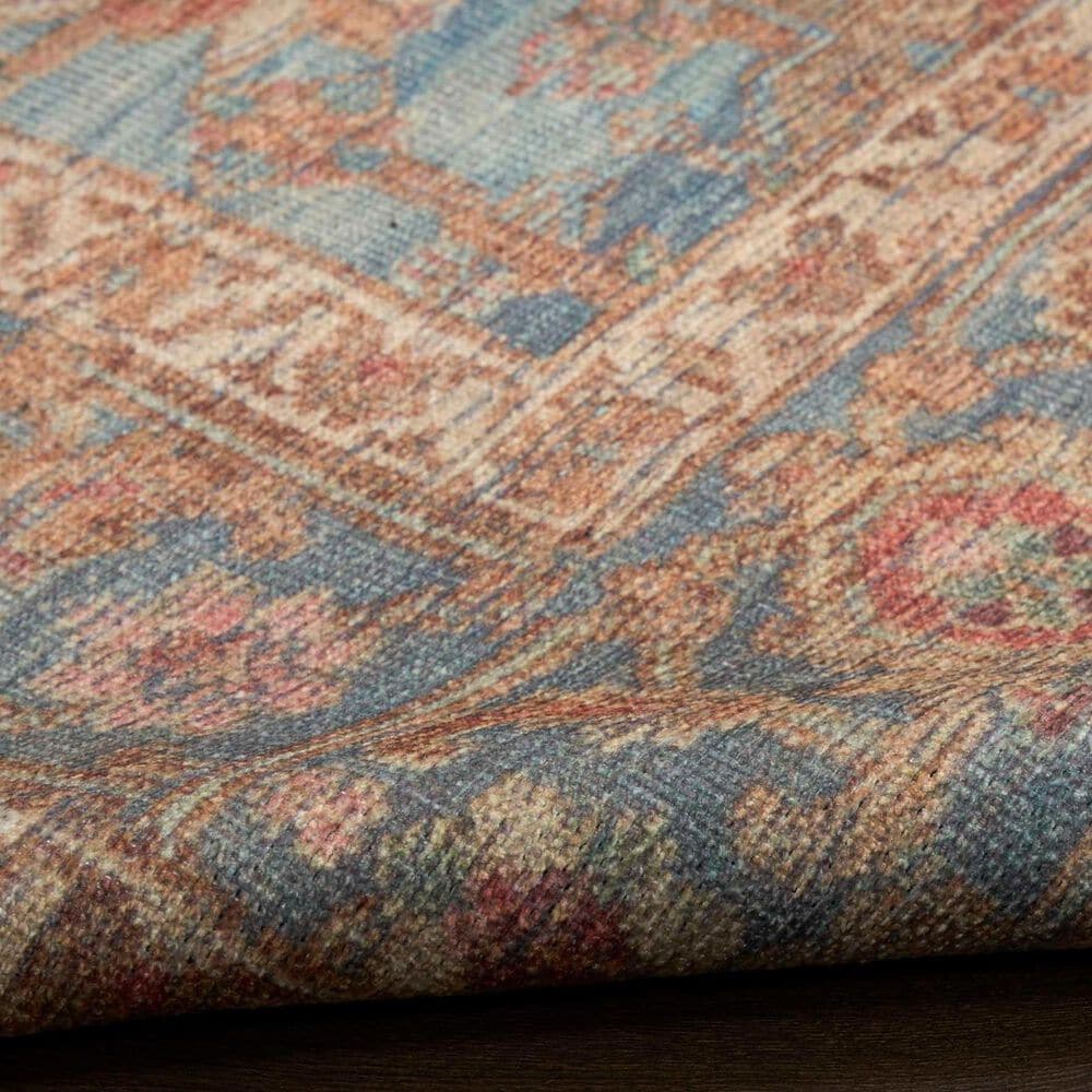 Nourison Vintage Washables Navy and Multicolor 5'3" x 7'3" Area Rug, , large