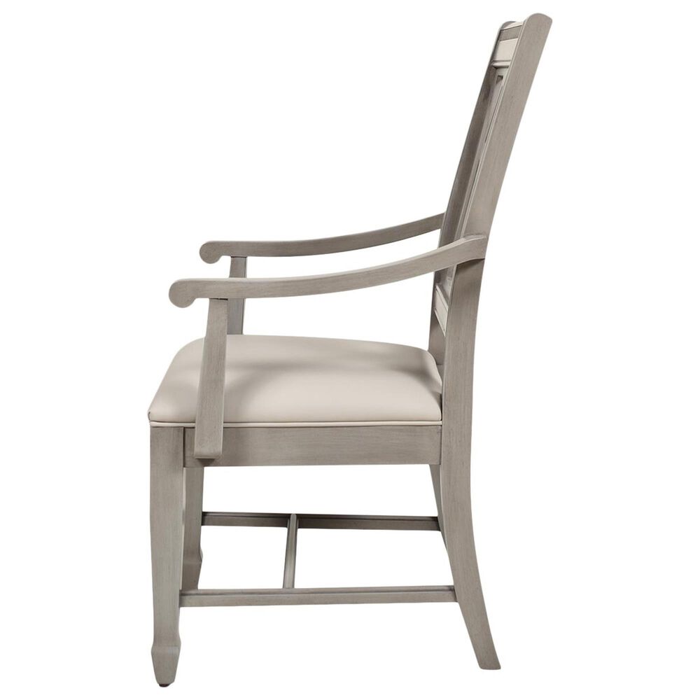 Jennifer Taylor Home Dauphin Dining Arm with Cream White Cushion in