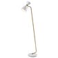Adesso Oscar Floor Lamp in White and Antique Brass, , large