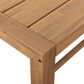 HOMLUX 5-Piece Patio Bar Set with 52" Rectangular Light Teak Table in Beige, , large