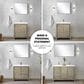 Lexora Home Lafarre 36" Single Bathroom Vanity in Rustic Acacia with 2 cm White Quartz Top and Rectangular Sink, , large