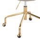 Lumisource Curvo Task Chair with Light Grey Cushion in Gold, , large