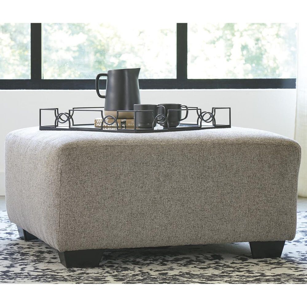 Signature Design by Ashley Ballinasloe Oversized Accent Ottoman in Platinum, , large