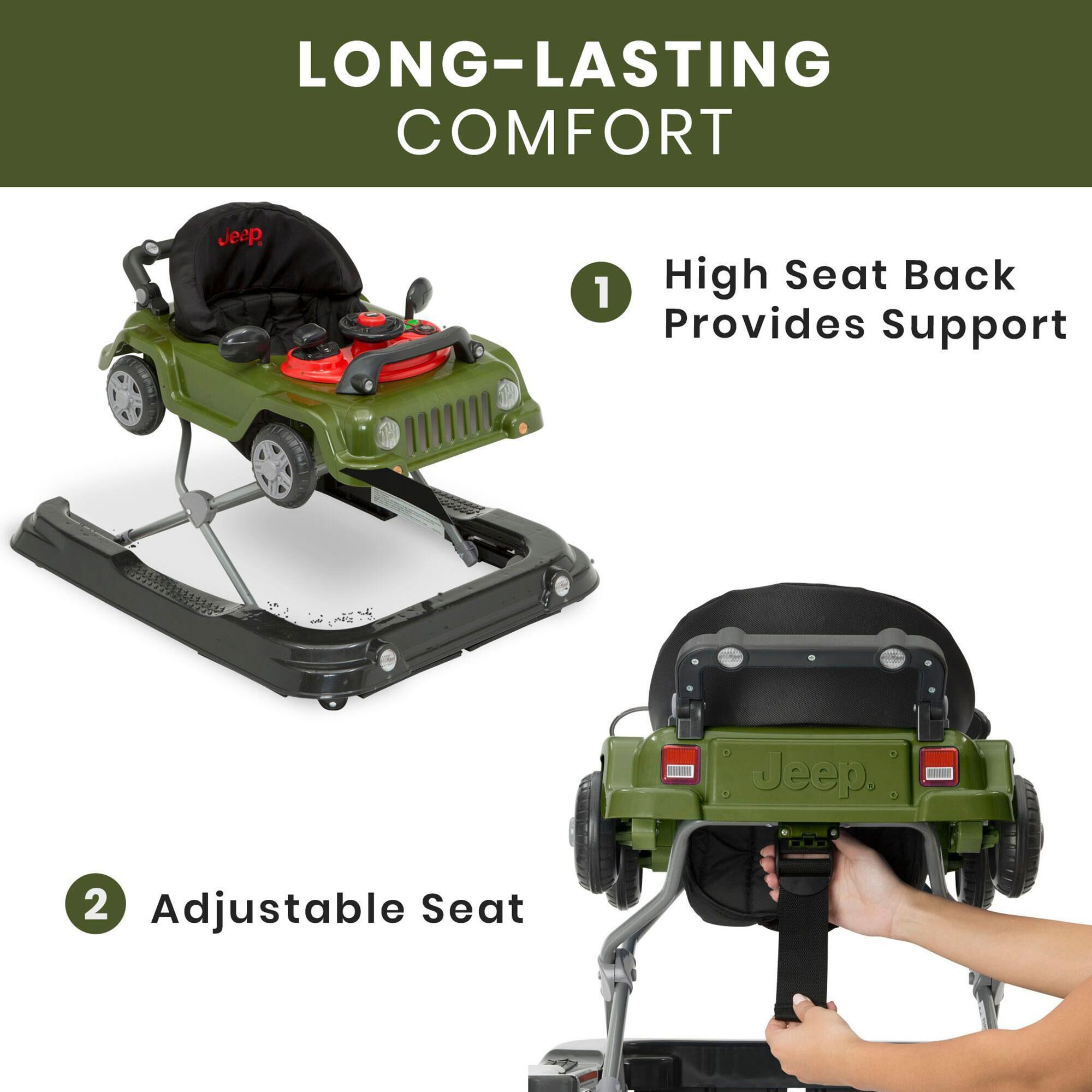 Delta Jeep Classic Wrangler 3 In 1 Grow With Me Walker in