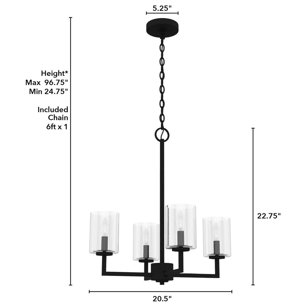 Hunter Kerrison 4-Light Chandelier in Natural Iron, , large