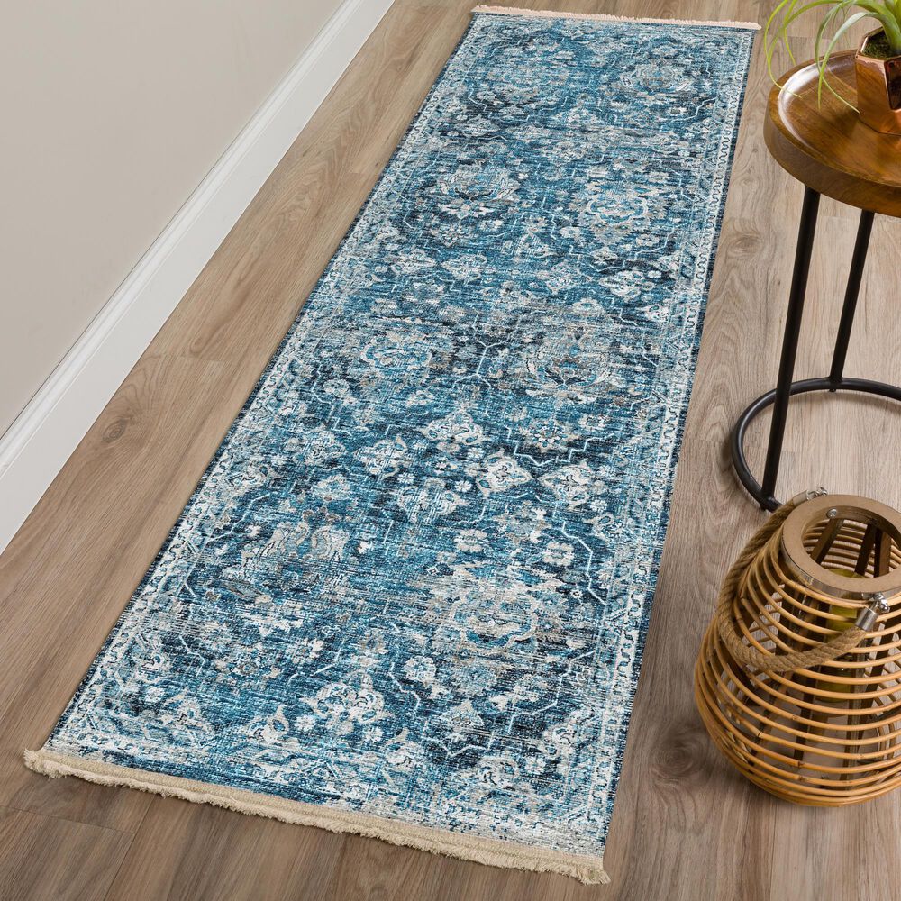Dalyn Rug Company Marbella Transitional 2&#39;3&quot; x 7&#39;6&quot; Navy Runner, , large