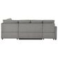 Lifestyle Solutions Edgewood Stationary Convertible Sleeper Sectional in Light Gray, , large