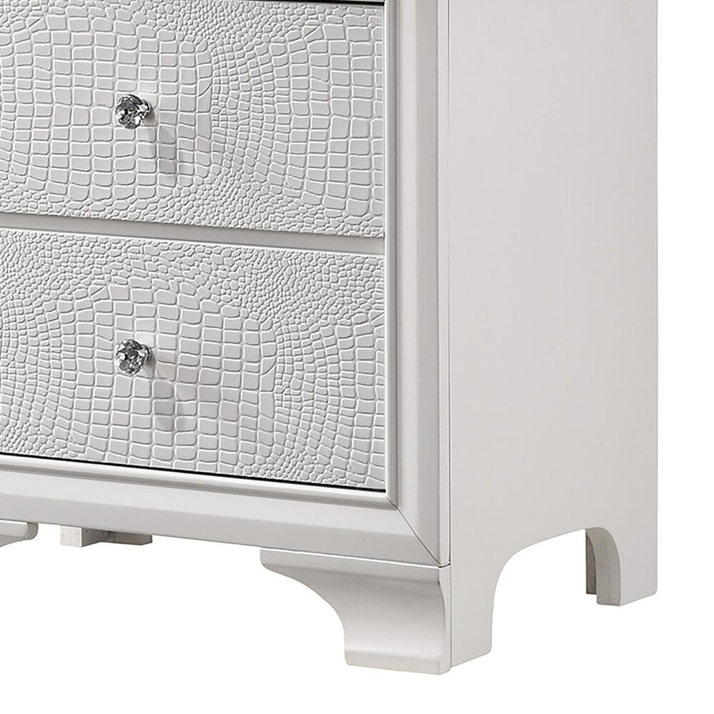 Crown Mark Lyssa 2-Drawer Nightstand in Frost, , large