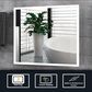 Lexora Home Aurorium 30" x 28" LED Vanity Mirror in White, , large