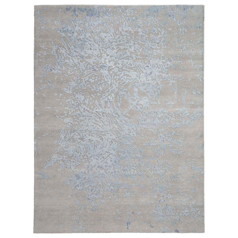 Nourison Silk Shadows 2" x 3" Grey and Blue Area Rug, , large