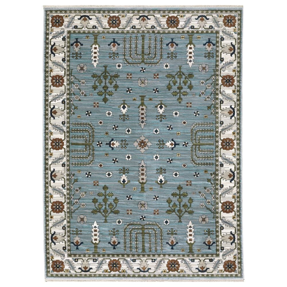 Oriental Weavers Keira KEI06 Blue and Green 3"3" x 5" Area Rug, , large