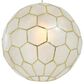 Creative Coop Simone 12" Pendant with Pearly White Shade in Antique Gold, , large