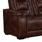 New Heritage Design Chester Power Reclining Sofa in Brown, , large