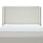 Hearth and Haven Carmen Queen Upholstered Platform Bed in Ivory, , large