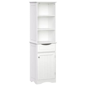 RiverRidge Home Ashland 1-Door Tall Cabinet in White, , large