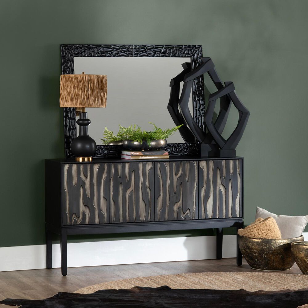 Crestview Collection Maximus 4-Door Sideboard in Black, , large