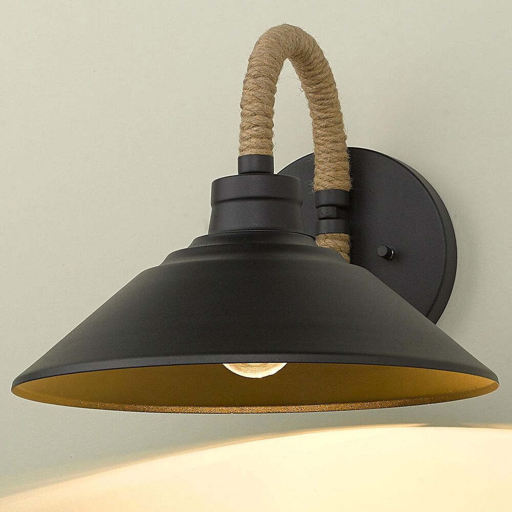 Golden Lighting Journey Wall Sconce in Natural Black, , large