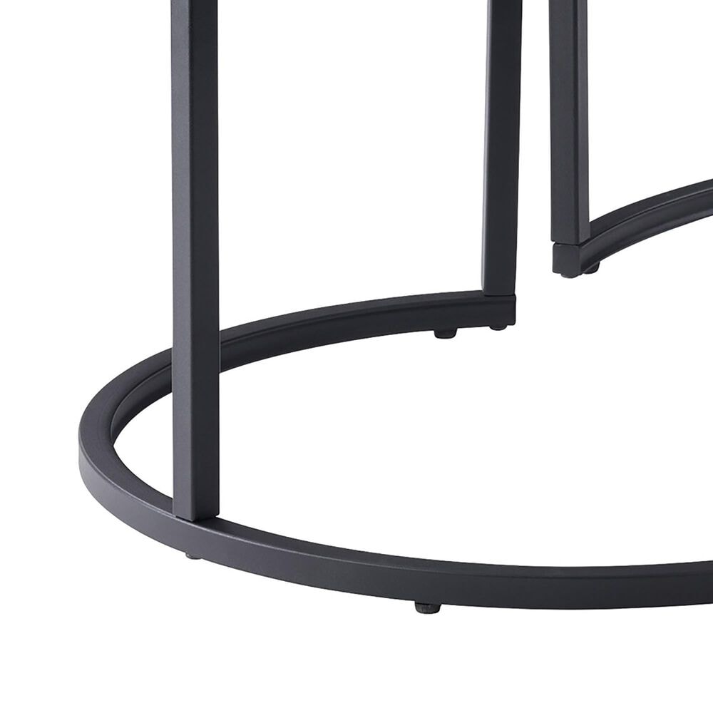 CorLiving Fort Worth Nesting Coffee Tables in White and Black &#40;Set of 2&#41;, , large