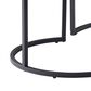 CorLiving Fort Worth Nesting Coffee Tables in White and Black (Set of 2), , large