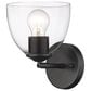 Golden Lighting Roxie 1-Light Wall Sconce in Matte Black, , large